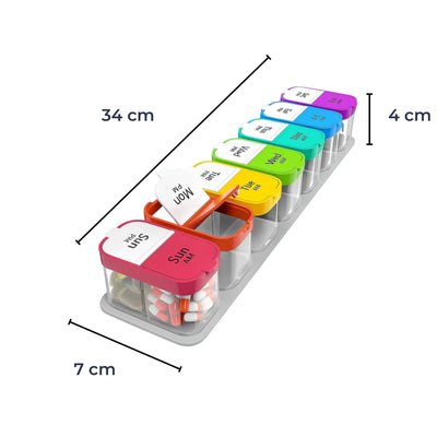 DoseGuard | Weekly Pill Organiser – Large 7-Day Case – Moisture-Proof BPA-Free Compartments – Ideal for Seniors & Carers