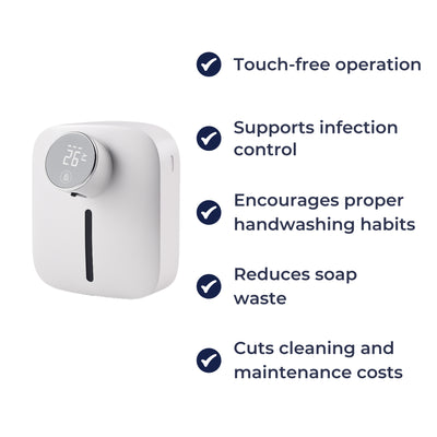 PureGuard | Automatic Soap Dispenser – Touchless Hygiene – Rechargeable Wall Mounted – Bathrooms Kitchens Homes