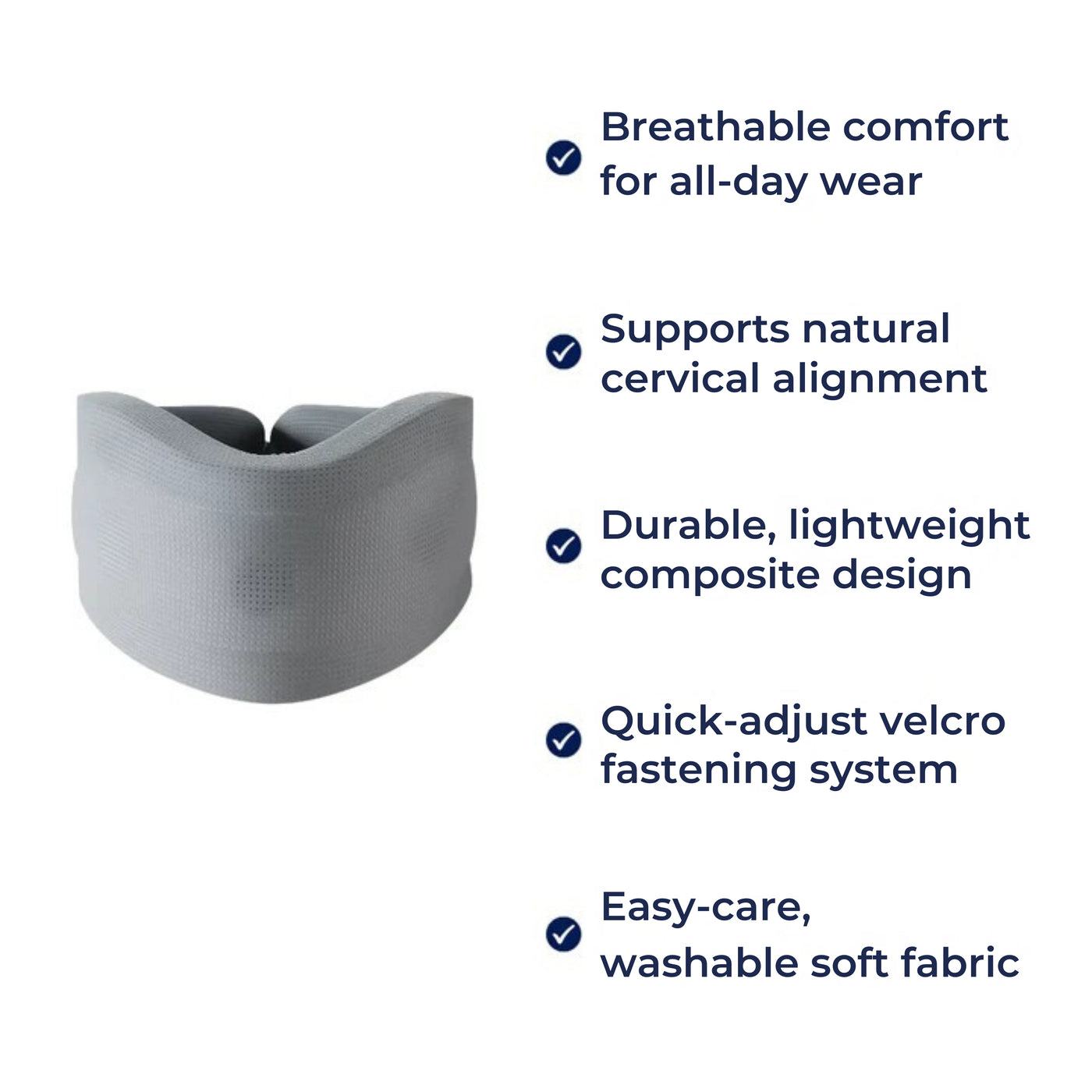 ComfortAlign | Cervical Collar Neck Brace – Pain Relief & Posture Support – Soft Foam Breathable Padding – Adults with Neck Pain Relief