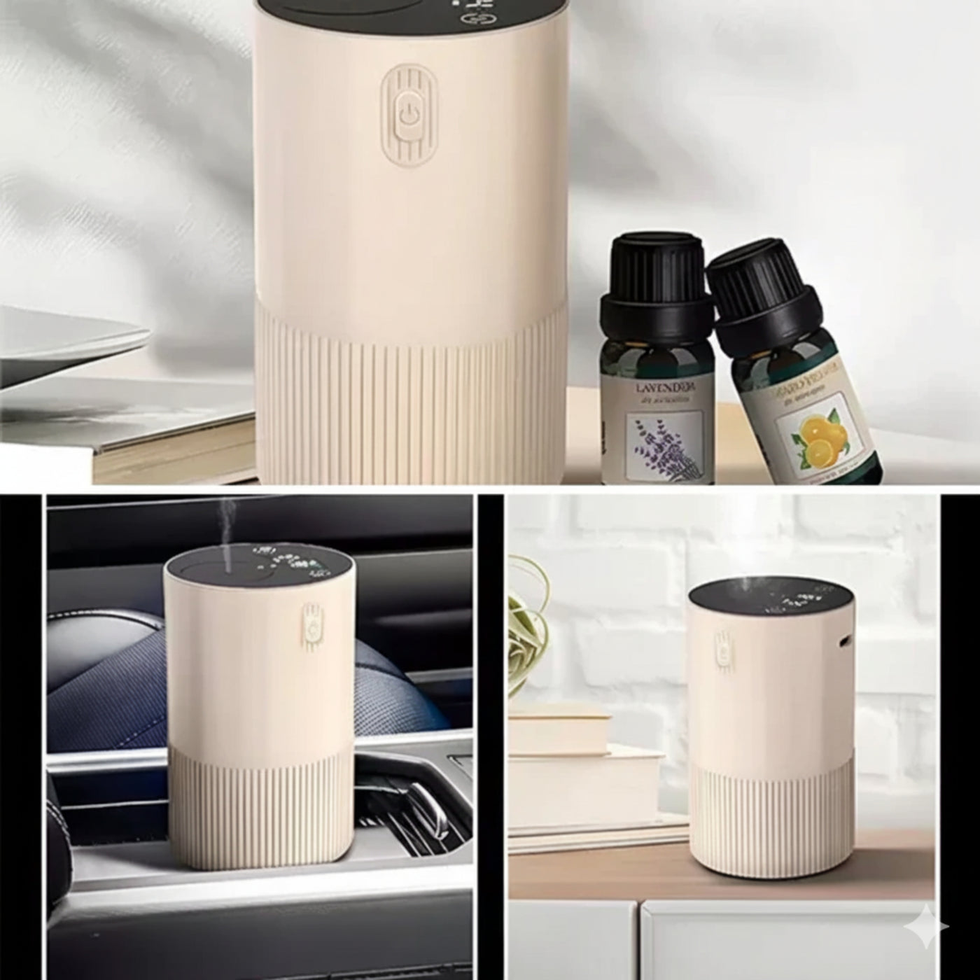 AuraEase | Portable Diffuser – Rechargeable Quiet Mist – 10 ml Silent Timer – Relaxing Aromatherapy for Sleep Stress Relief Office Travel