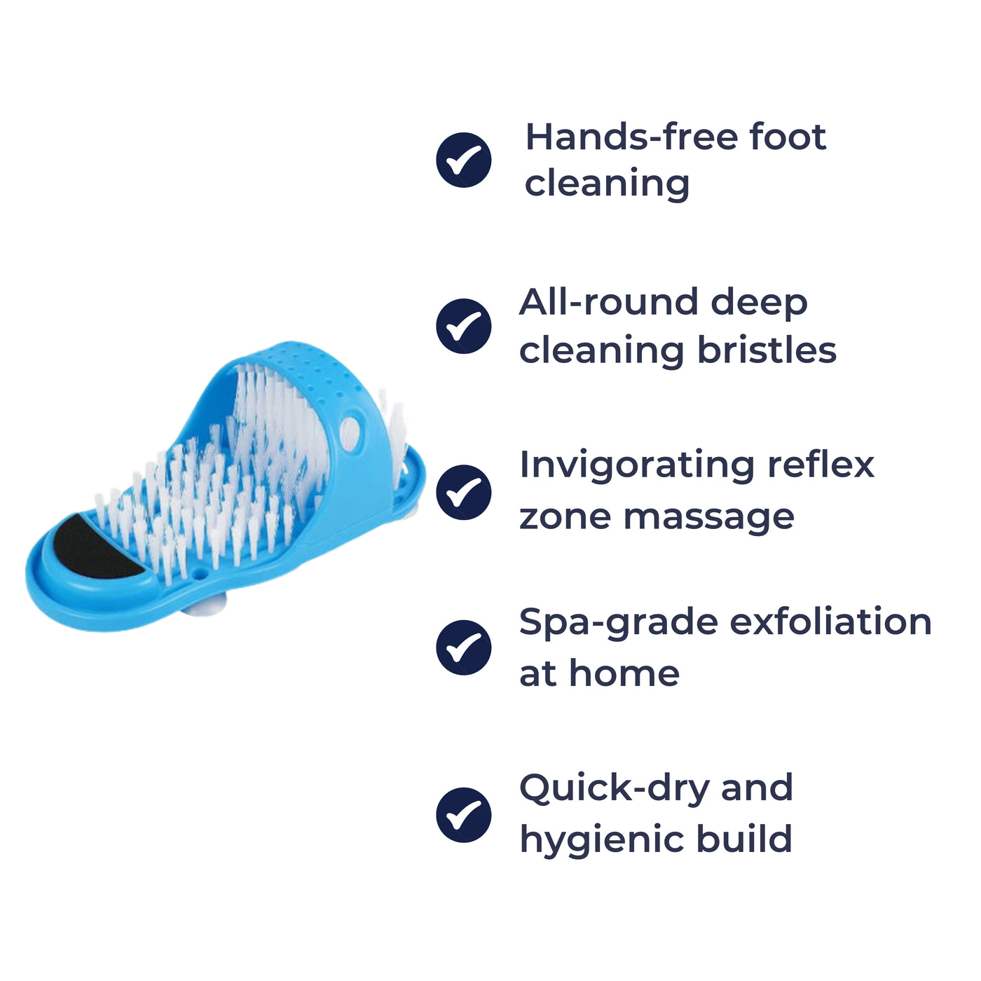 FeetEase | Shower Foot Scrubber Mat – No-Bend Deep Clean Foot Massage – Suction-Cup Anti-Slip Design – Relieves Aches & Softens Skin