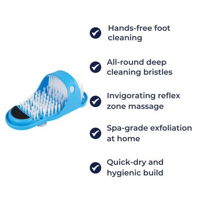 FeetEase | Shower Foot Scrubber Mat – No-Bend Deep Clean Foot Massage – Suction-Cup Anti-Slip Design – Relieves Aches & Softens Skin