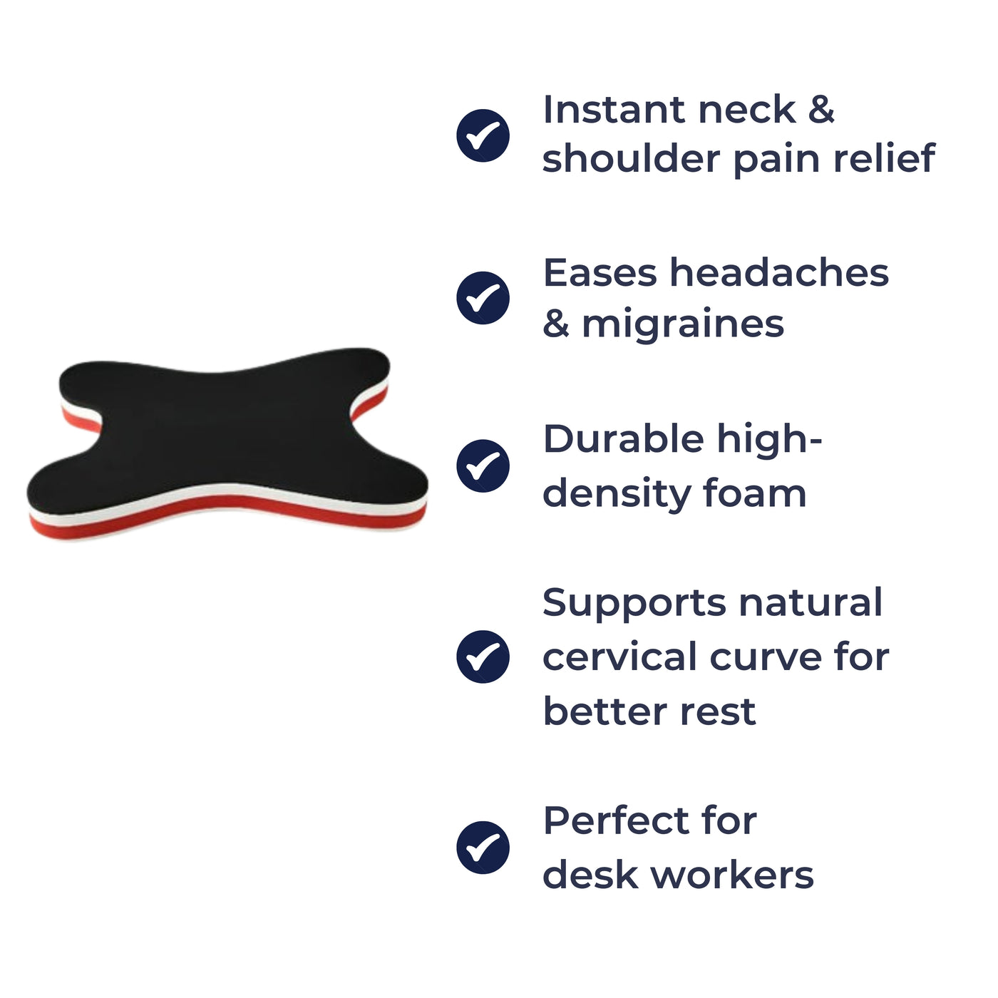 NeckEase | Cervical Traction Pillow – Instant Neck & Shoulder Relief – Compact Lightweight Anti-Slip Design – Desk Workers Travellers
