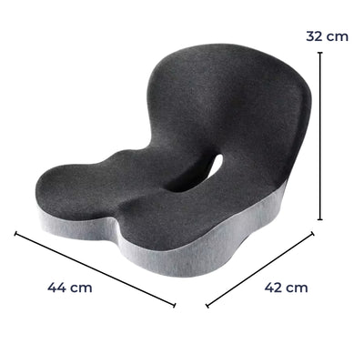 SeatRelief | Seat Cushion – Lumbar & Coccyx Pain Relief – Memory Foam Non-Slip Support – Office Car Home Use