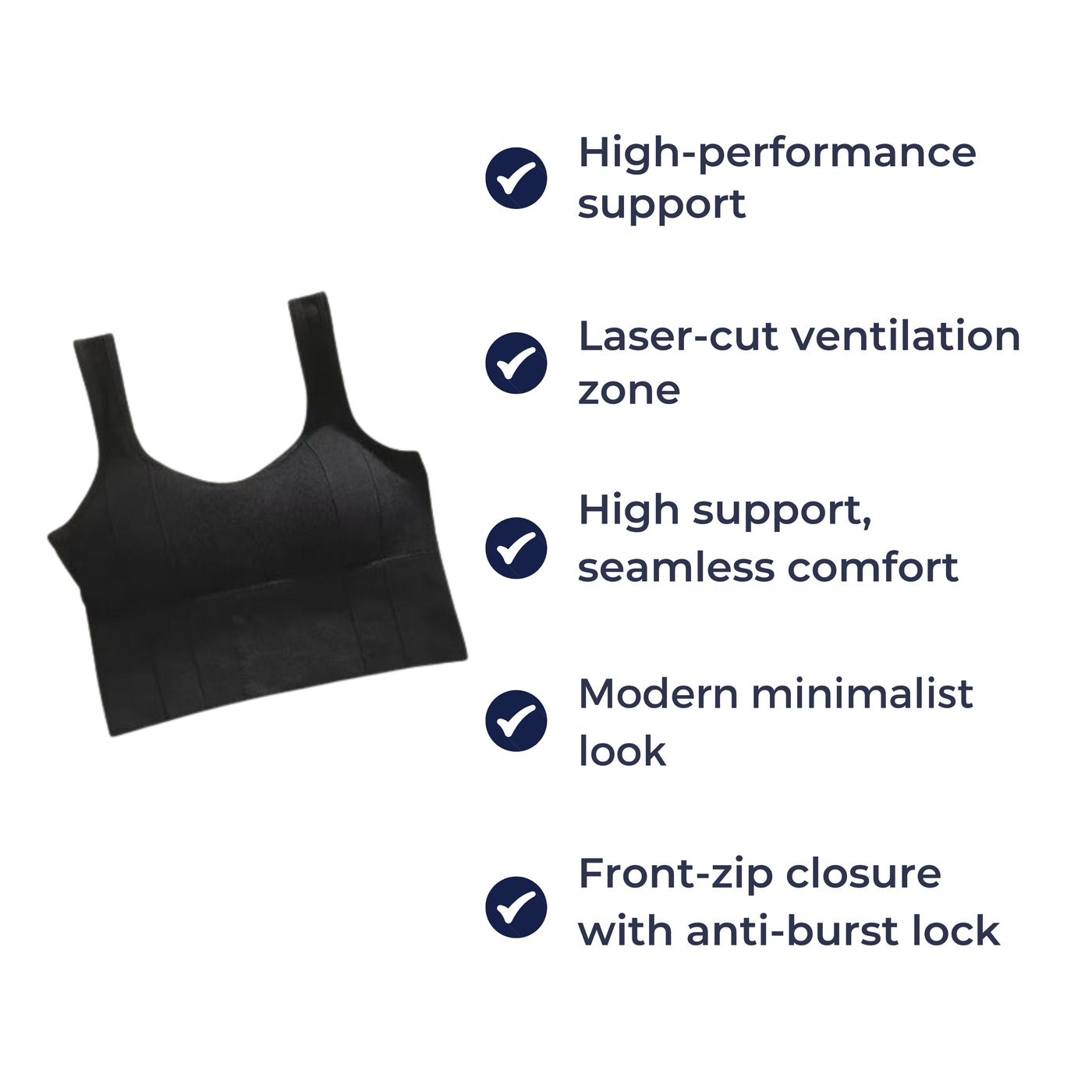Flexora | Seamless Sports Bra – Cooling Quick-Dry Fabric – Medium Support Fit – Gym & Yoga Workout