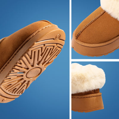 CosyTread | Women’s Snow-Boot Slippers – Cosy Plush Lining – Thick Non-Slip Sole – Winter Comfort at Home