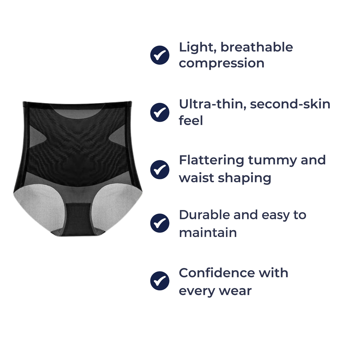 SilhouetteAir | Seamless Shaping Panties – Ultra-Thin High Waist – Breathable Light Compression – Daily Confidence