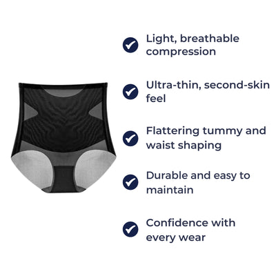 SilhouetteAir | Seamless Shaping Panties – Ultra-Thin High Waist – Breathable Light Compression – Daily Confidence