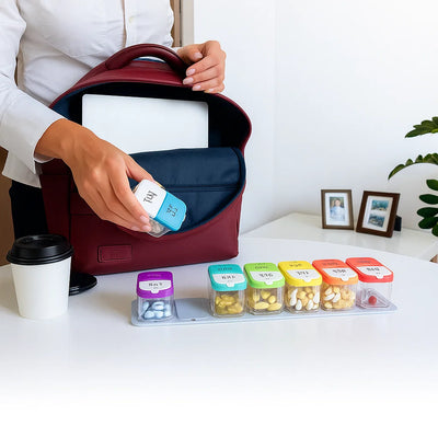 DoseGuard | Weekly Pill Organiser – Large 7-Day Case – Moisture-Proof BPA-Free Compartments – Ideal for Seniors & Carers