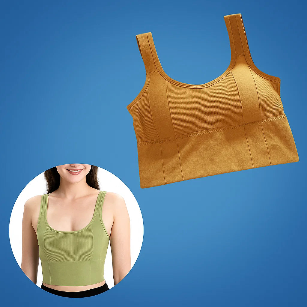 Flexora | Seamless Sports Bra – Cooling Quick-Dry Fabric – Medium Support Fit – Gym & Yoga Workout