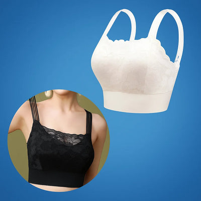 SereneLift | Wireless Sports Lace Bra – Cooling Quick-Dry Fabric – Supportive Soft Fit – Yoga & Casual Wear