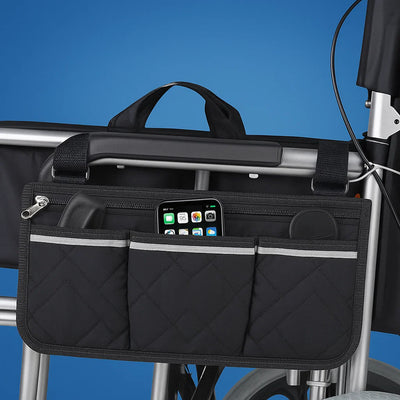 HandiKeep | Wheelchair Side Bag – Quick-Access Storage – Reflective Durable Fabric – Daily Independence