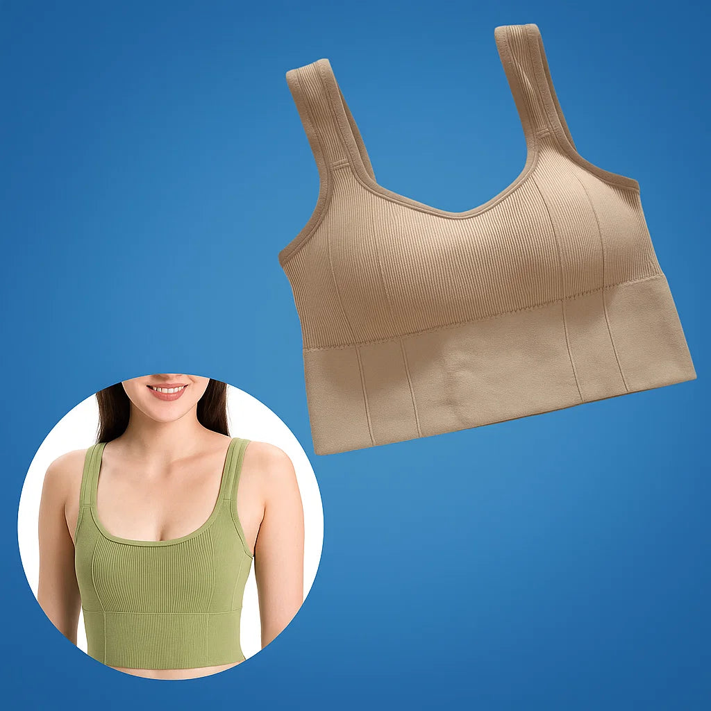 Flexora | Seamless Sports Bra – Cooling Quick-Dry Fabric – Medium Support Fit – Gym & Yoga Workout