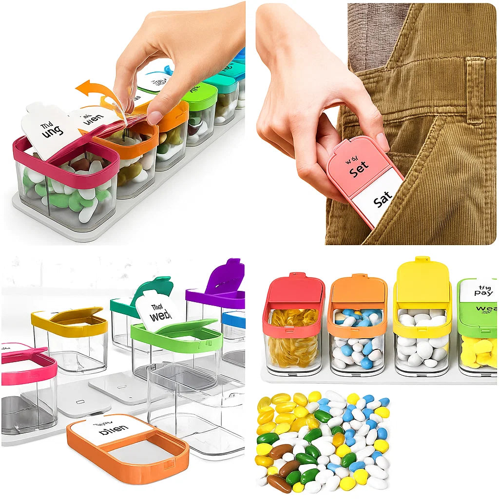 DoseGuard | Weekly Pill Organiser – Large 7-Day Case – Moisture-Proof BPA-Free Compartments – Ideal for Seniors & Carers