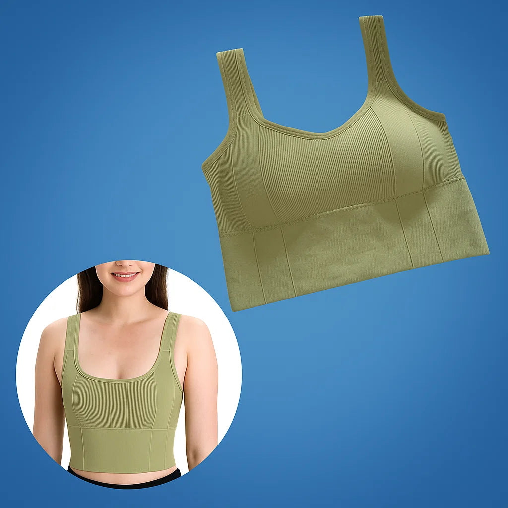 Flexora | Seamless Sports Bra – Cooling Quick-Dry Fabric – Medium Support Fit – Gym & Yoga Workout