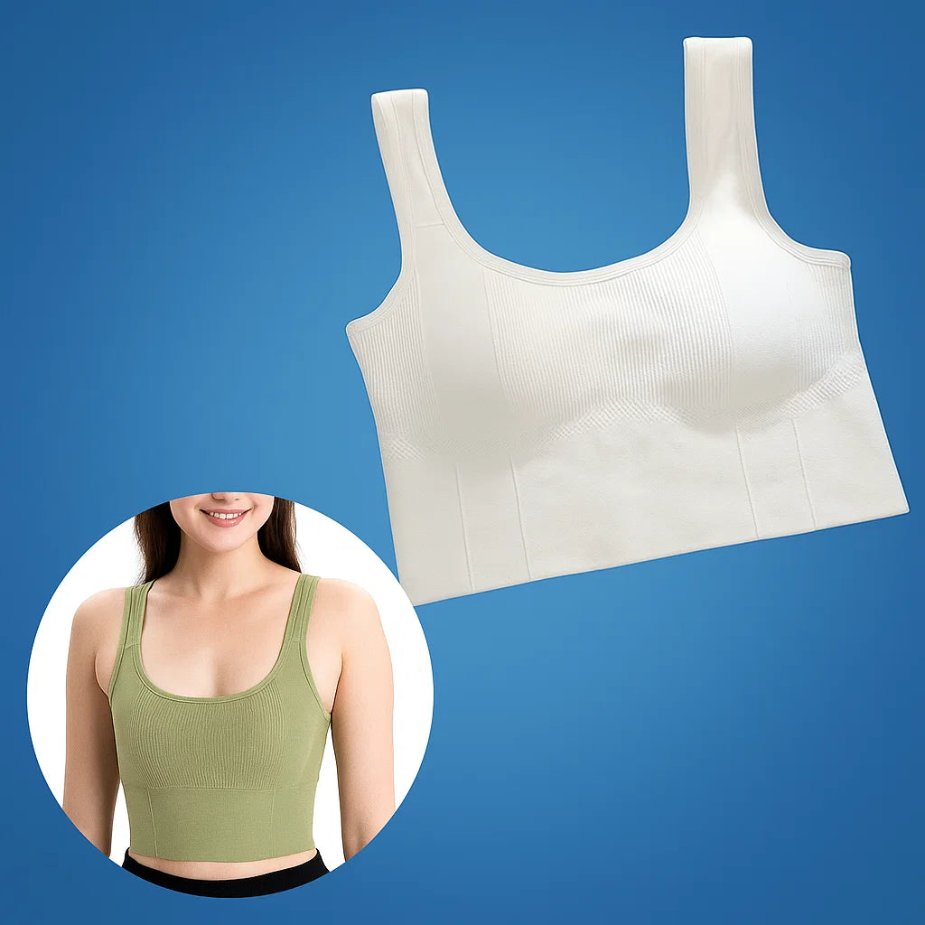 Flexora | Seamless Sports Bra – Cooling Quick-Dry Fabric – Medium Support Fit – Gym & Yoga Workout