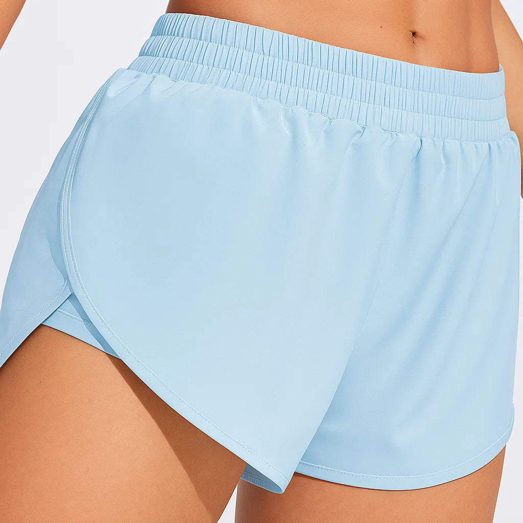 VitaMove | 2-in-1 Women’s Gym Shorts – High Waist Support Fit – Breathable Stretch Fabric – Running & Yoga